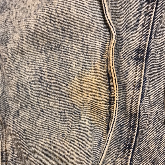 East West Acid Washed Fringed Denim Jacket Vintage Size Medium Distressed - Picture 9 of 14